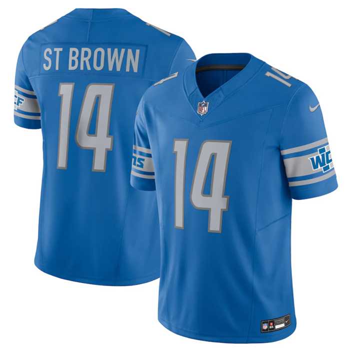 Men & Women & Youth Detroit Lions #14 Amon-Ra St. Brown Blue 2023 F.U.S.E. Vapor Untouchable Limited Stitched Jersey->detroit lions->NFL Jersey